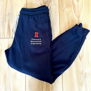 University of Illinois Navy Sweatpants chemical engineering size small New